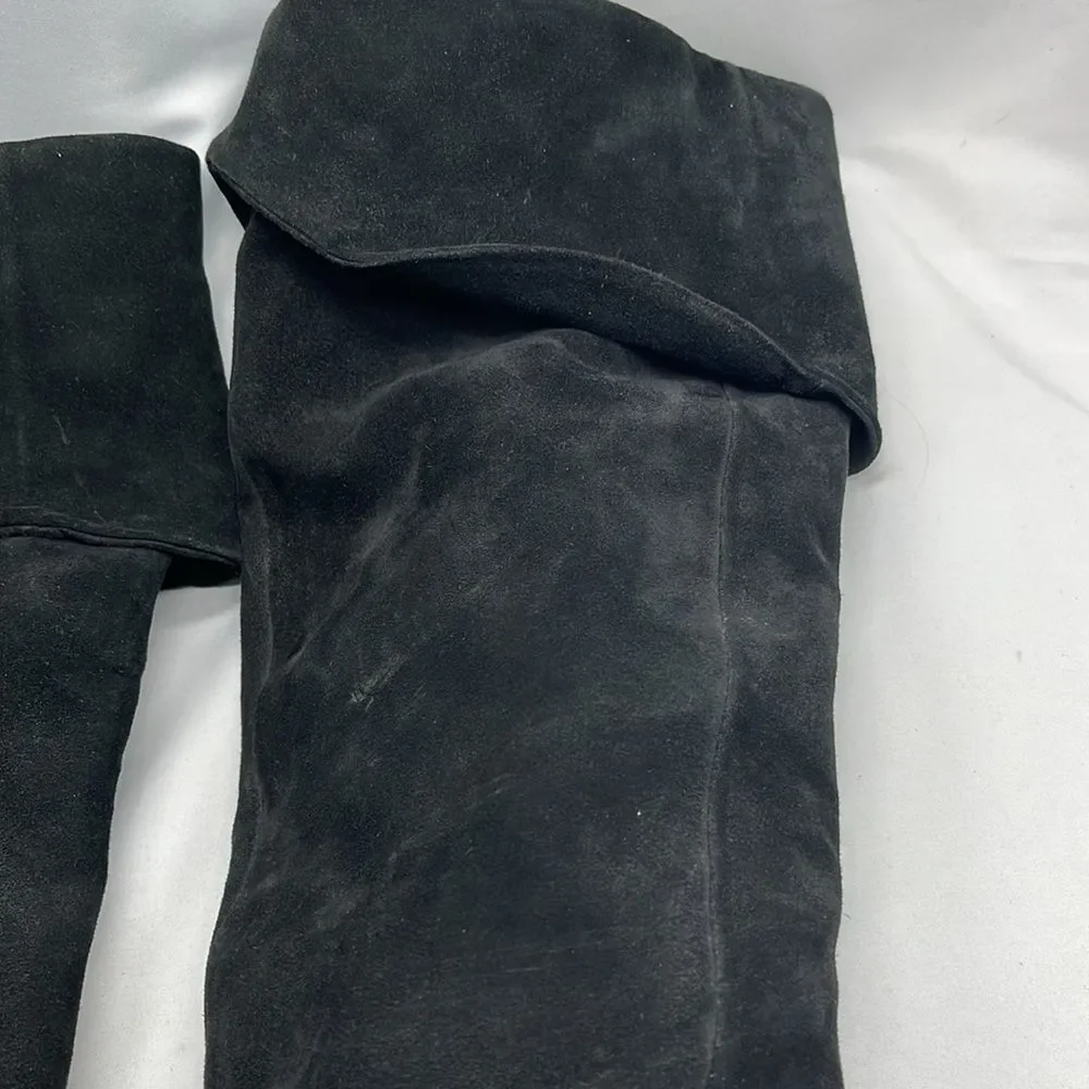 Vintage Black Suede Roberto Vianni for Neiman Marcus Over the Knee Boots